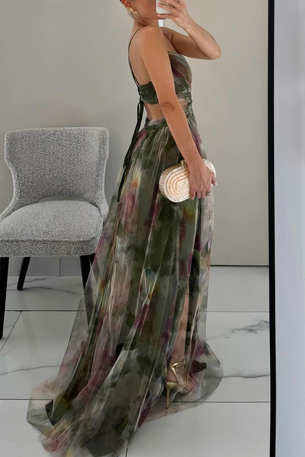 Dörte | Enchanting Maxi Dress with Floral Print