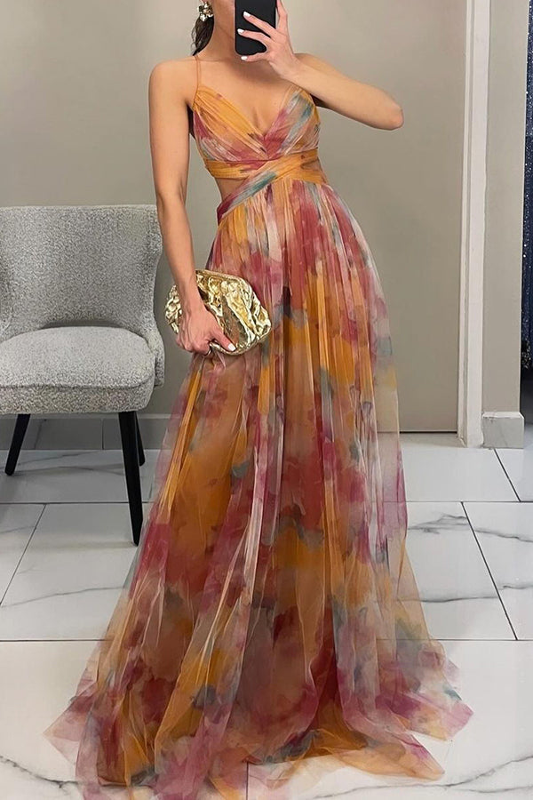Dörte | Enchanting Maxi Dress with Floral Print