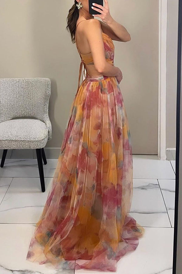 Dörte | Enchanting Maxi Dress with Floral Print