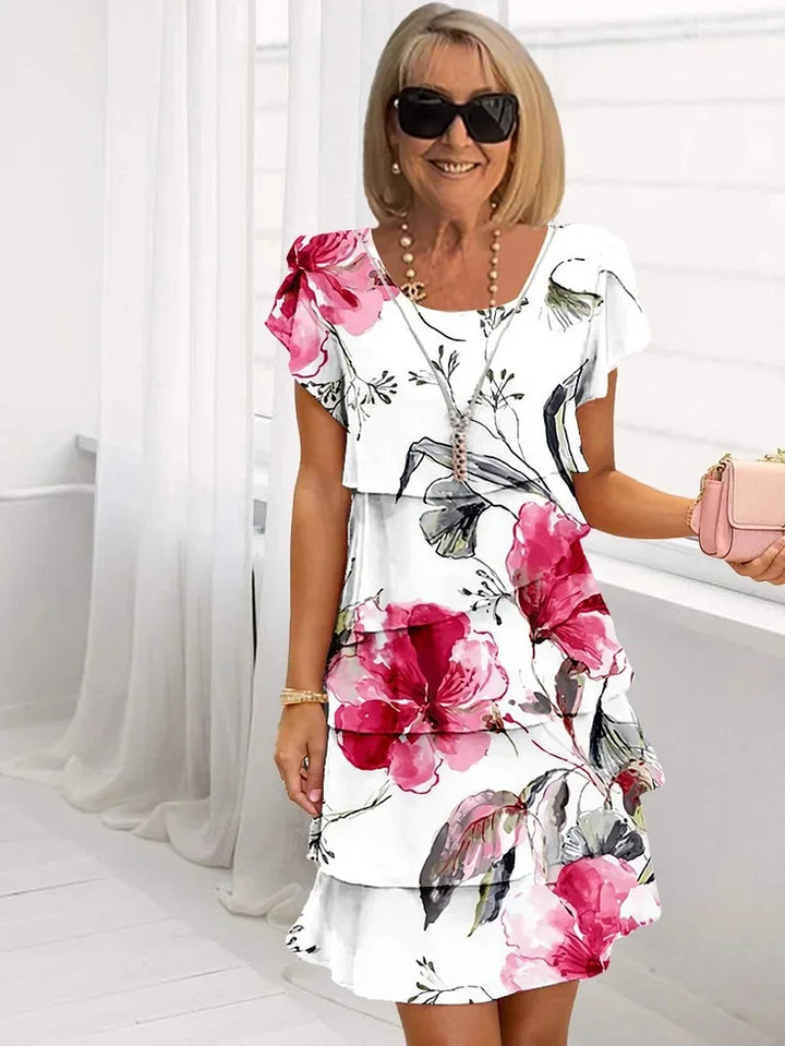 Ruffled Floral Dress