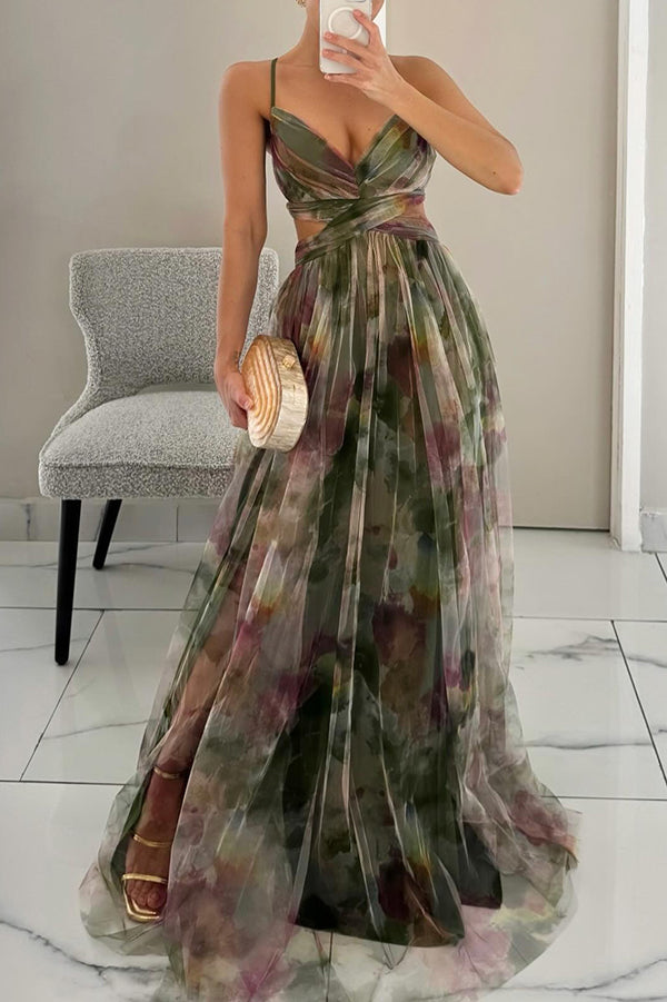 Dörte | Enchanting Maxi Dress with Floral Print