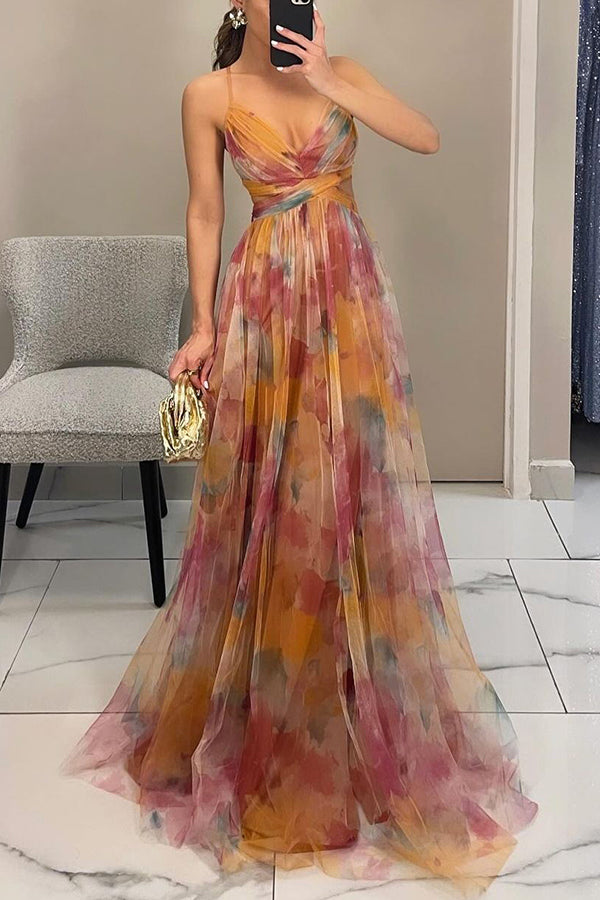 Dörte | Enchanting Maxi Dress with Floral Print