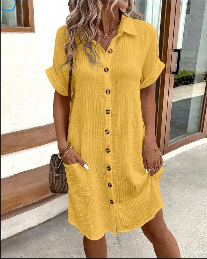 Melsie™ - Comfortable Shirt Dress