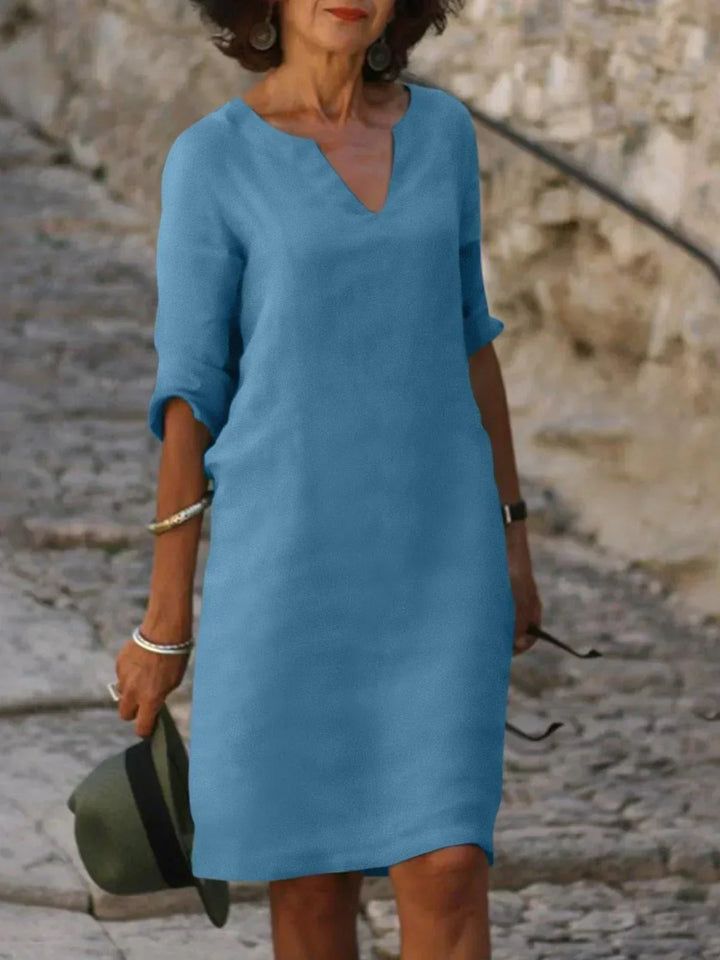 Suzan - Elegant Dress with V-Neck