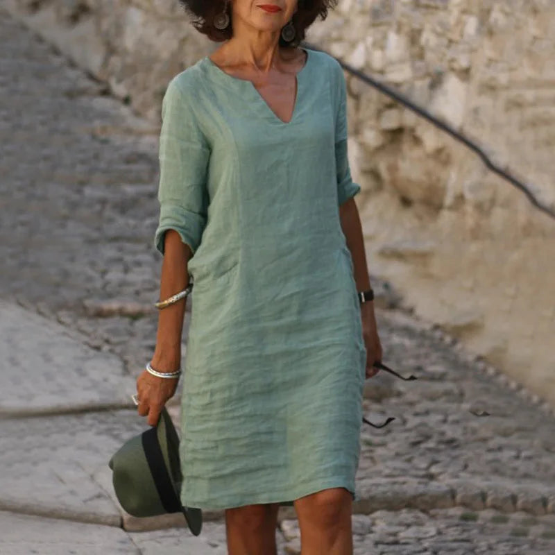 Mira – Casual Cotton Vintage-Inspired Mini Dress