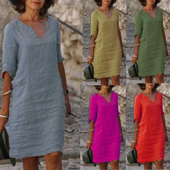 Mira – Casual Cotton Vintage-Inspired Mini Dress