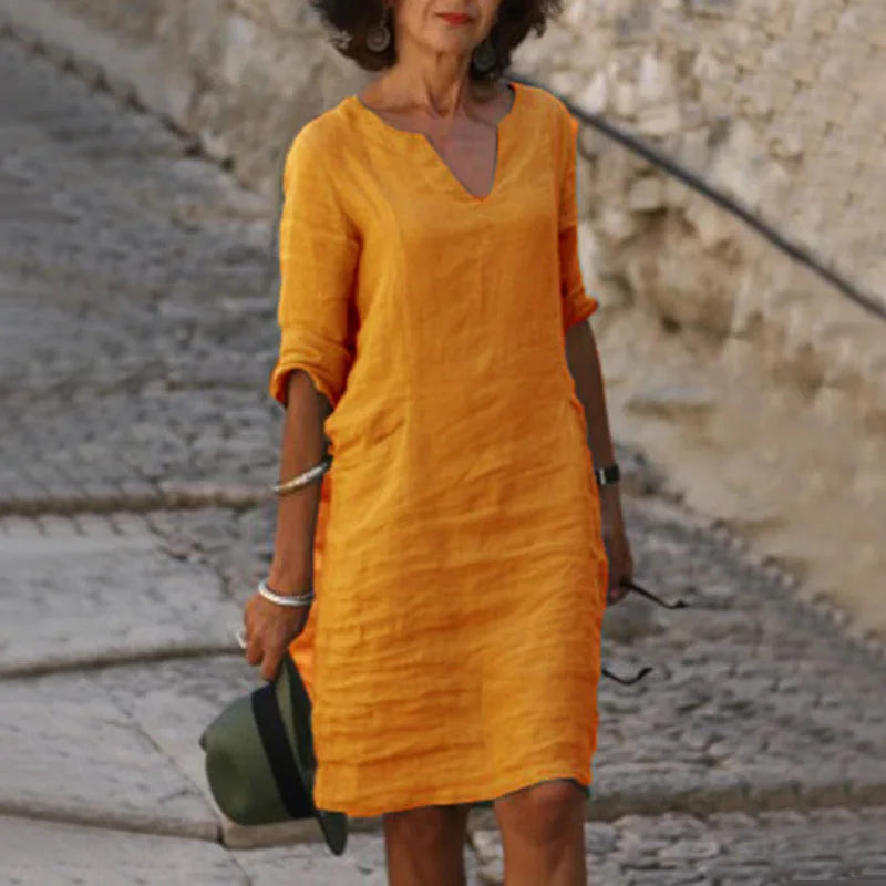 Mira – Casual Cotton Vintage-Inspired Mini Dress