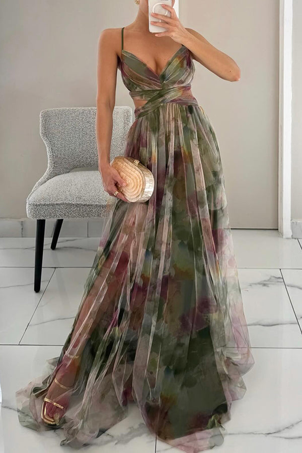 Dörte | Enchanting Maxi Dress with Floral Print