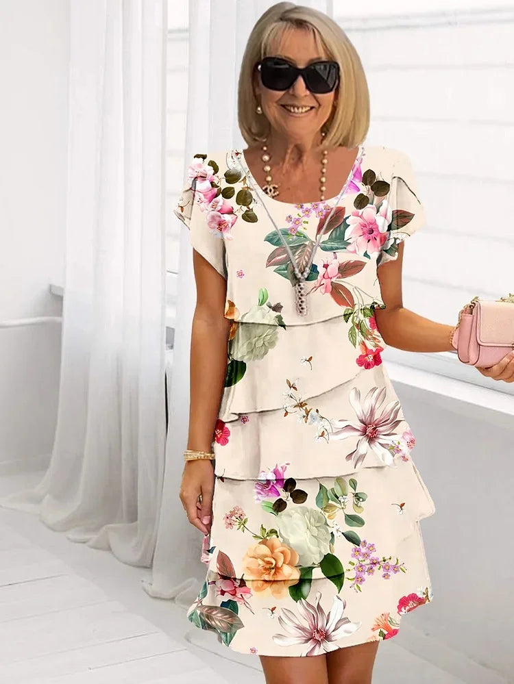 Ruffled Floral Dress