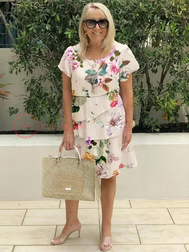 Ruffled Floral Dress