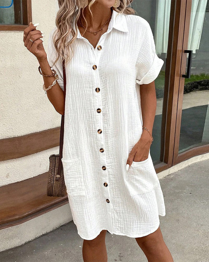 Melsie™ - Comfortable Shirt Dress