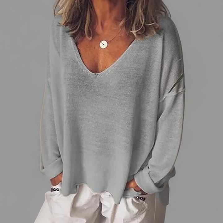 Malorie™ - Comfortable Long Sleeve V-Neck Shirt