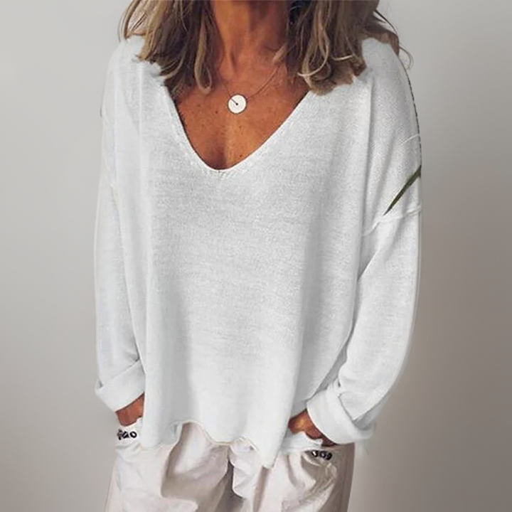 Malorie™ - Comfortable Long Sleeve V-Neck Shirt