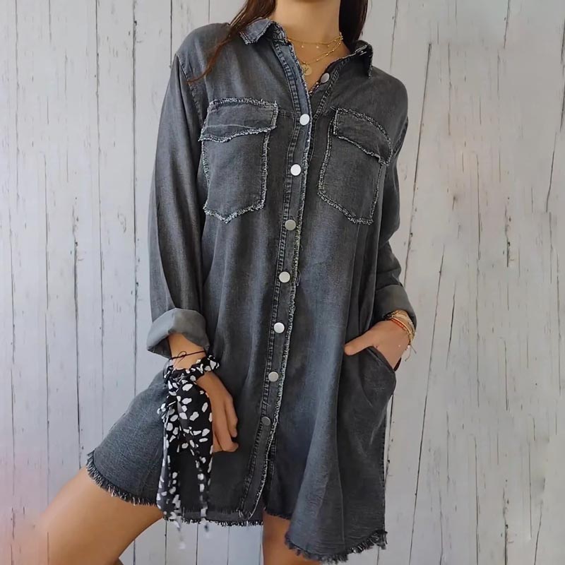 Deandra™ | Oversized Denim Shirt